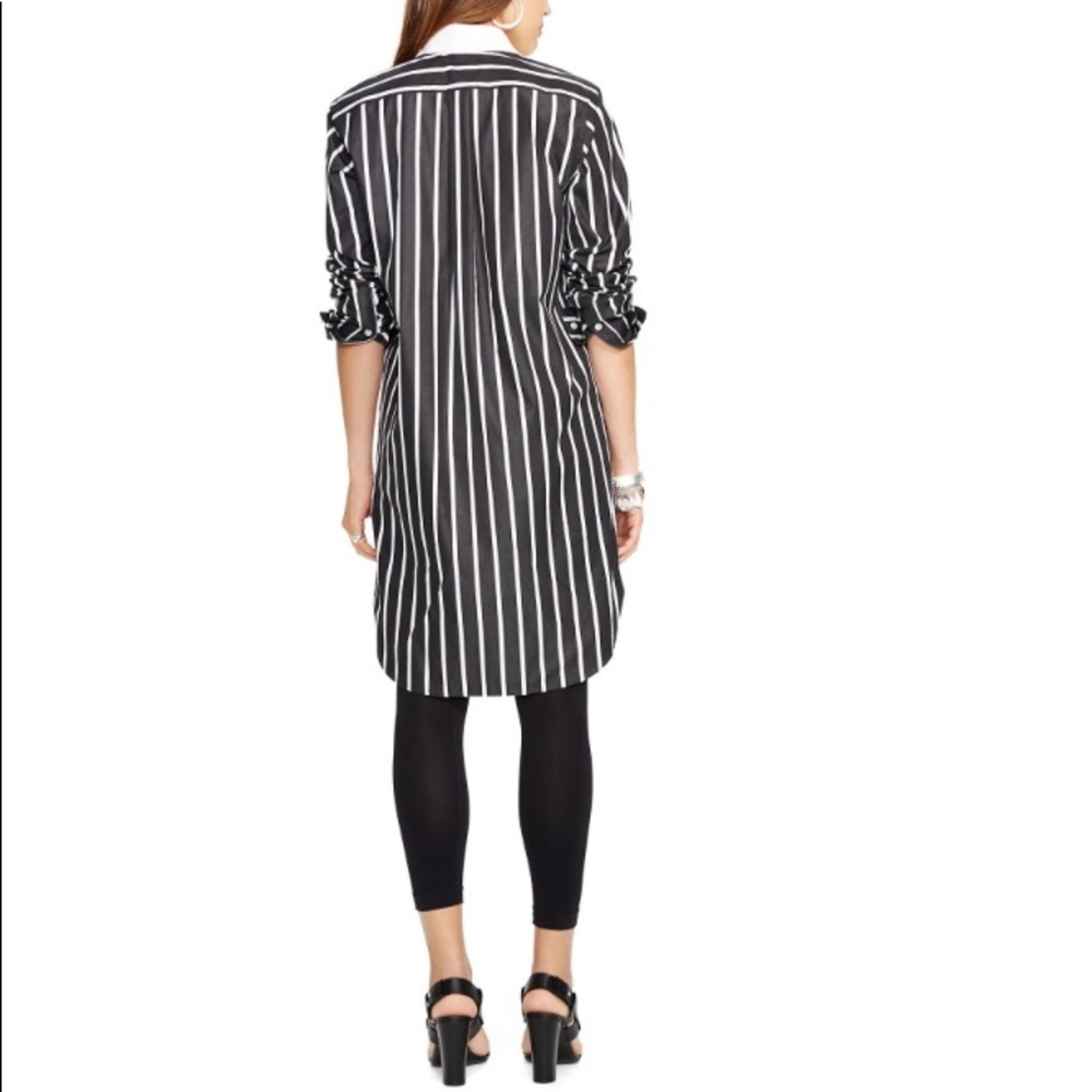 Polo Ralph Lauren black & white stripe shirt dress